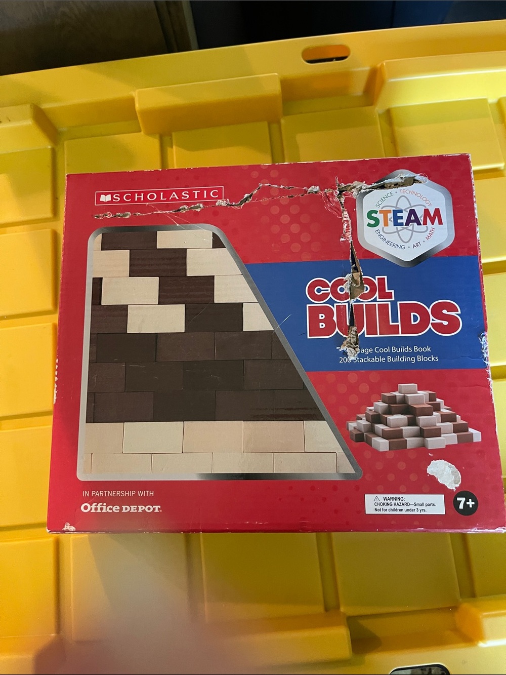 Scholastic Cool Builds Wooden Block Set - Red, Brown, Beige